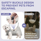 Loflaze Dog Grooming Hammock Harness for Dogs & Cats with Pet Nail Clipper Trimmer - Cat Hanger Sling for Trimming Clipping Nails- Dog Hammock Restraint Bag for Small Medium Large pet （ Grey XL ）
