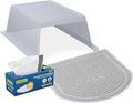 PetSafe ScoopFree Clumping Self-Cleaning Litter Box Hood and Accessory | Includes Front-Entry Privacy Hood, Anti-Tracking Litter Mat, and 25 Waste Bin Liners for Less Tracking and Mess
