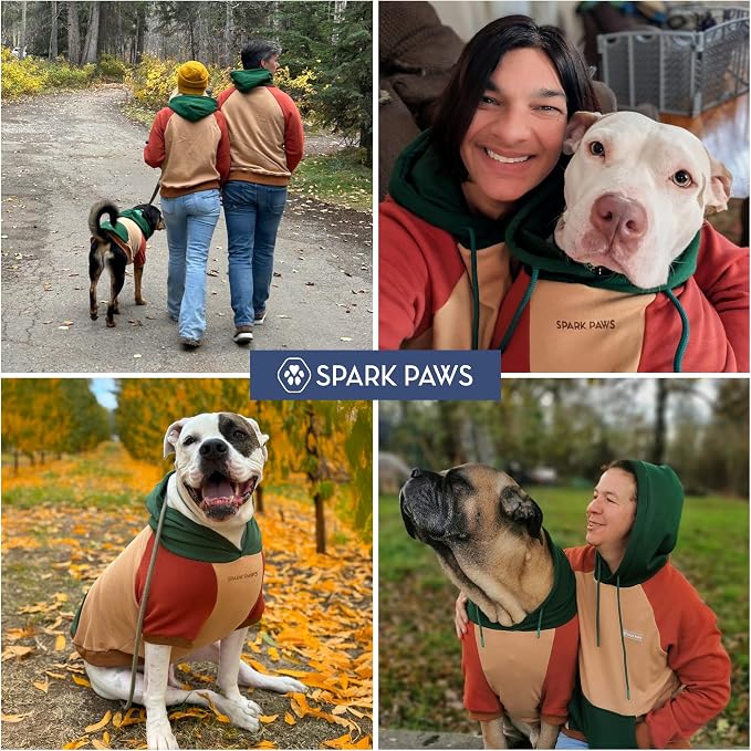 Spark Paws Dog Hoodie – Premium Dog Sweater for Small, Medium, and Large Dogs | Warm Outfits for French Bulldogs, Pitbull, Puppy, Winter Jacket Alternative - Ranger - 3XL