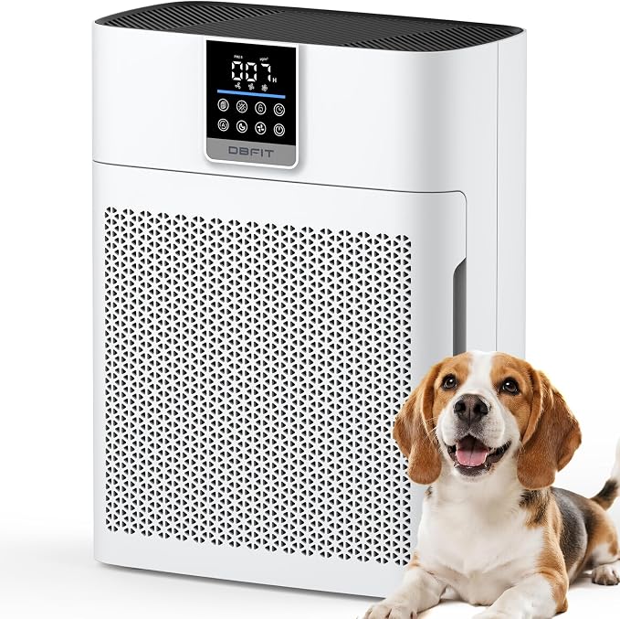 Air Purifiers for Home Large Room up to 2180 Sq Ft, DBFIT HEPA Air Purifier with Washable Nylon Pre-Filter, PM2.5 Air Quality Sensor, Air Cleaner for Pet Hair, Odor, Smoke, Dust, Pollen AP2410