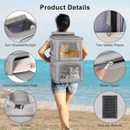 Extra Large Double Pet Carrier Backpack for Cats & Small Dogs | Portable Large Pet Travel Carrier with Super Ventilated Design, Ideal for Hiking, Camping and Outdoor Adventures