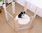 Heavy Duty Dog Playpen 32 Inch Height - Indoor Outdoor Pet Fence Enclosure for Medium and Small Dogs - Foldable Puppy Exercise Pen for Indoor and RV Camping or Yard (6 Panels, 32" H (White))