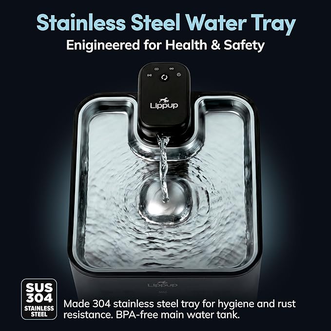 Cat Water Fountain Cordless, 88oz/2.6L Wireless Pet Water Fountain for Cats Indoor, Battery Operated Cat Drinking Fountain with Motion Sensor, Ultra Quiet Pump, BPA-Free, Black