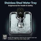 Cat Water Fountain Cordless, 88oz/2.6L Wireless Pet Water Fountain for Cats Indoor, Battery Operated Cat Drinking Fountain with Motion Sensor, Ultra Quiet Pump, BPA-Free, Black
