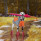 IECOii Dog Raincoat, Waterproof & Windproof Dog Rain Jacket with Reflective Strips for Rainy Walks,Pet Rain Poncho with Hood,Quick Dry,Easy to Wear,3XL Fits for Large Breeds,Orange,XXXL