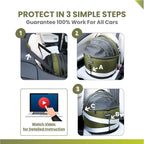 Crash-Tested Small Dog Car Seat | CPS Certified Crash Protection | 3-in-1 Portable Dog Car Seat, Indoor Enclosed Cat Bed & Round Pet Carrier | 5 Star Crash-Tested & Rated for Safe Car Travel.