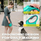 Fida Retractable Dog Leash, 16 ft Dog Walking Leash for Small Dogs up to 26 lbs, 360° Tangle Free, Teel