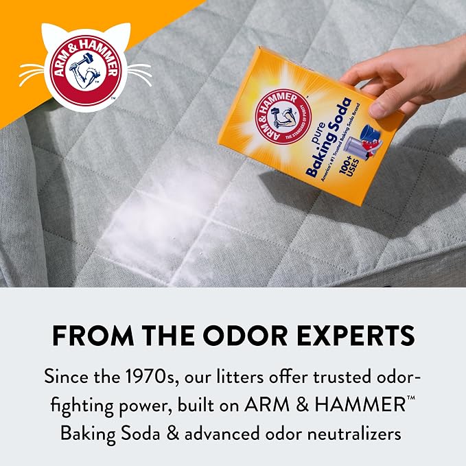 ARM & Hammer Slide Platinum Easy Clean-Up Clumping Cat Litter, 27.5 Lbs | 24/7 Odor Control, Triple-Action Freshness, Non-Stick, Low Tracking, Multi-Cat Formula, Scented
