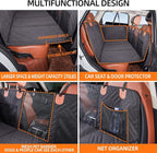 YJGF Hard Bottom Dog Car Seat Cover for Back Seat,Seat Extender for Dogs | Strong Support,More Rest Space,Waterproof, Scratch Resistant,Car Seat Protector,Dog Hammock for Car/SUV/Small Truck