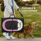 Sieidihit Dog Cat Pet Playpen Puppy Crate Cage Indoor Outdoor, Medium Pink | Nursing Rest Zone Recovering Pet Quarantine Room Portable Pop Up Easy to Set up lightweight Carrying Bag Wide applicability