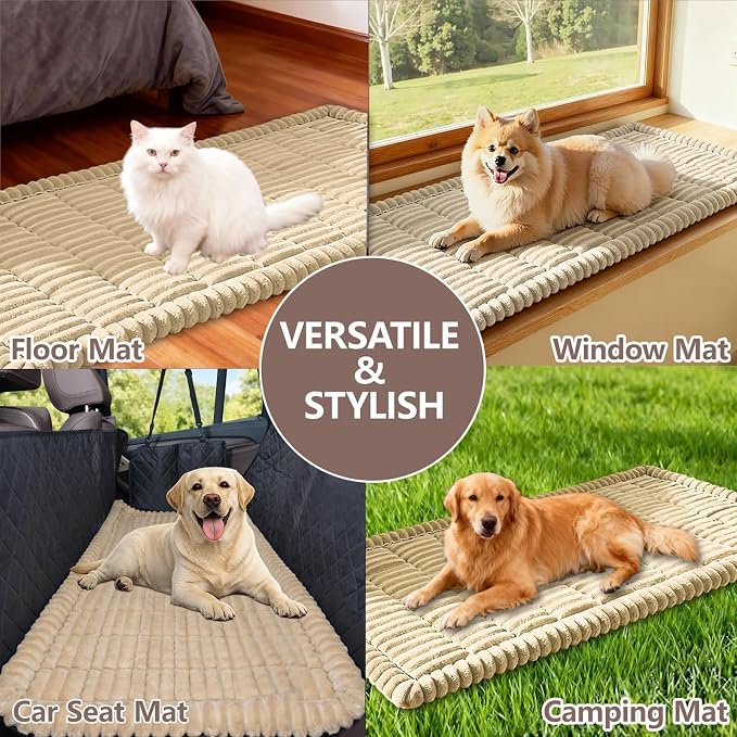 Waterproof Couch Cover for Dogs Washable,Nonslip Fuzzy Durable Pet Friendly | Soft Slipcovers for 3 Cushion Sofa Cover,Plush Thick Protector Fits Mat Bed Leather & Fabric Couches (Grey 27.6"x82.7")
