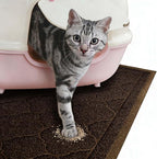 Cat Litter Mat Traps Litter from Litter Box XL Size 47"X36" Durable Trapping Rug, Non-Slip and Waterproof, Easy to Clean