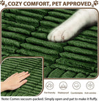 FUANGUI Waterproof Couch Cover Sofa Cover for Dogs and Pets Sofa Protector | Non-Slip Washable Fuzzy Soft Cat Bed Sofa Slipcover for 2-3 Cushion Couch Sofa Pet Friendly, Dark Green, 27.6" x 94.5", 1 pcs