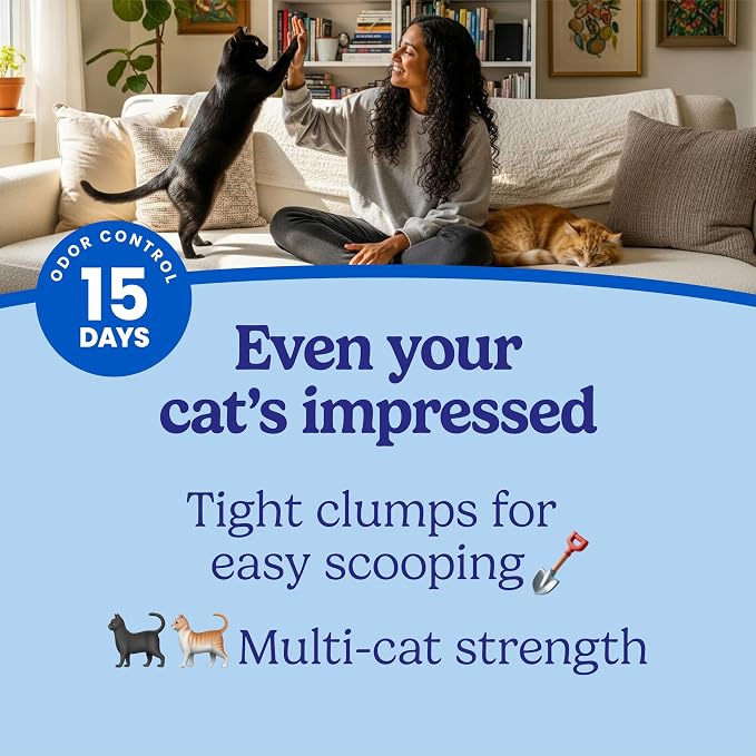 Fresh Step Advanced Extreme Clump Multi Cat Clumping Litter with Febreze Freshness, Mountain Spring Scent, Ammonia Block Technology, Low Dust, Low Tracking, 18.5 lb. Box, Pack of 2 | Forms Tight Clumps, Easy To Scoop, Scented, Ammonia Block Technology,...