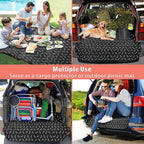 F-color SUV Cargo Liner for Dogs - Heavy Duty Cargo Cover for Mid-Size SUVs | Water Resistant, Bumper Flap, Non-Slip Mat, Car Trunk Dog Car Seat Cover Prevents Scratches Pet Hair Mud Dirt for Sedans Vans