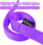 HIKISS Long Dog Leash Obedience Recall Training Agility Lead with Thickening Material for Large Dog - 15ft 20ft 30ft 50ft 100ft Training Leash(Purple 20ft)