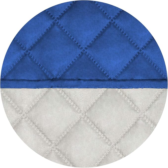 PureFit Reversible Quilted Oversized Recliner Sofa Cover, Water Resistant Furniture Protector, Washable Couch Cover with Elastic Straps for Kids, Pets (Large, Classic Blue/Ivory) | Classic Blue/Ivory, Water Resistant Couch Protector, Washable Pet Couch...