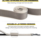 Fida 4 FT Heavy Duty Dog Leash with 2 Comfortable Padded Handles, Traffic Handle & Advanced Easy Snap Hook, Reflective Walking Lead for Large, Medium & Small Breed Dogs, Grey