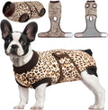 Kuoser Dog Recovery Suit Female, Soft Puppy Surgery Suit, Dog Recovery Suit After Surgery, Post-Op Onesie for Female & Male Dogs, Soft Protective Wear, BrownLeopard S