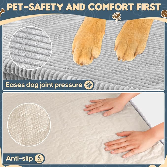 Loiion Dog Car Bed, Non-Slip Backseat Extender Pet Mat 50"x24.6" | Removable, Washable Dog Bed With Waterproof Liner Protects Car Seats, Anti-Slip Travel Bed For Dogs
