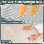 Loiion Dog Car Bed, Non-Slip Backseat Extender Pet Mat 50"x24.6" | Removable, Washable Dog Bed With Waterproof Liner Protects Car Seats, Anti-Slip Travel Bed For Dogs