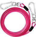 jenico Dog Tie Out Cable: 15 ft Dog Lead for Yard - Heavy Duty Chain Leash Outside for Small Large Dogs Up to 500 lbs - Outdoor Dog Runner Tether