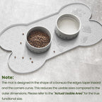 PWTAA Dog Food Mat Anti-Slip Silicone Dog Bowl Mat Thicker Pet Placemat Waterproof Cat Feeder Pad with Raised Edge Puppy Kitten Feeding Mats Suitable Small Medium-Sized Dogs Cats Eating Tray - 2PCS