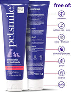 Petsmile VOHC Accepted Toothpaste, Rotisserie Chicken 4.2 Oz, Cats + Dogs | Pet-Approved, Calprox® Powered, Fights Plaque + Tartar, No-Brush Required, Human-Grade, 6-Month Supply, Clinically Proven