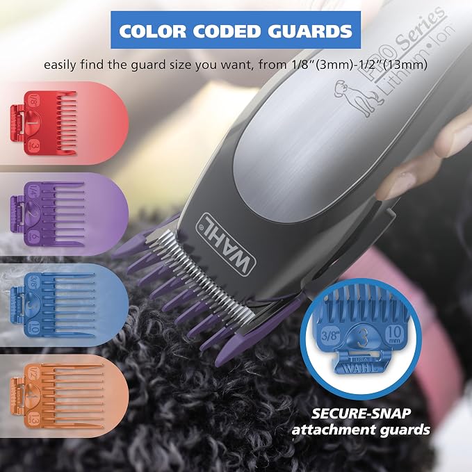 Wahl USA Lithium Ion Pro Series Cordless Animal Clippers – Rechargeable, Heavy-Duty, Electric Dog & Cat Grooming Kit for Small & Large Breeds with Thick to Heavy Coats – Model 9766 | Heavy Duty Electric Dog Grooming Clippers For At Home Haircutting Of ...