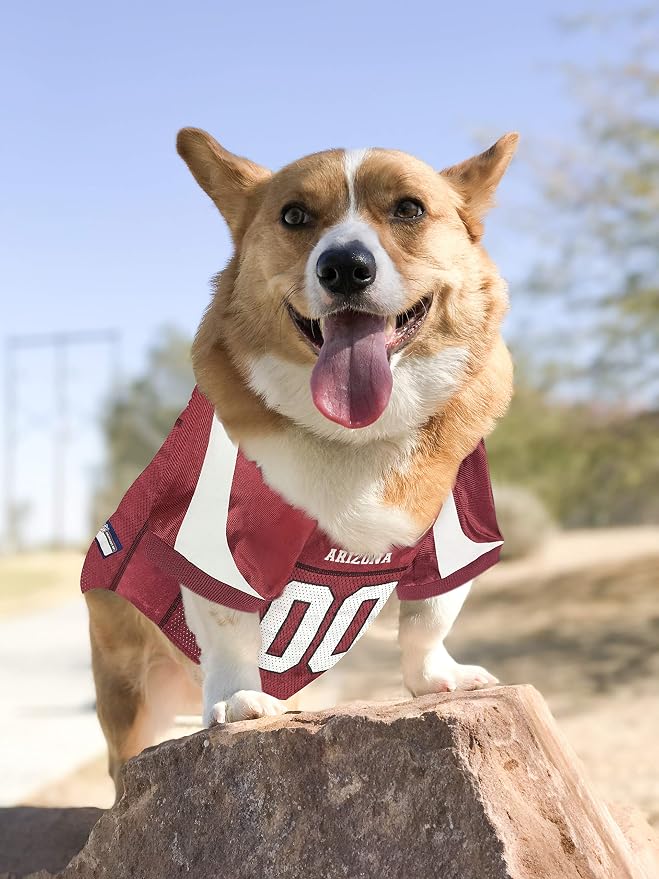 Pets First NFL Arizona Cardinals Dog Jersey, Size X-Large, Football Shirt Costume for Pet, Dog Sports T-Shirt, NFL Team Clothing for Cats, Licensed Pet Apparel Available in 7 Sizes and 32 Teams