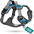 Embark Adventure Dog Harness for Small, Medium & Large Dogs – No Pull, Reflective Trim, Military Grade Nylon, 2 Leash Clips, Gel-Lined Handle, Soft Padded, Blue