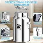25Lbs Metal Dog Food Storage Container, Dog Food Storage Tank, Multifunctional Storage Bin with Sealed Lid and Spoon, Pet Food Storage Container for Dogs and Cats, Keeping Fresh and Easy to Clean