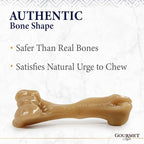 Nylabone Strong Chew Gourmet Style Dog Chew Toy Bundle, Small, 3 Count | Bacon, peanut butter, and chicken flavor, variety of shapes, durable chew toys, long lasting, for dogs up to 25 lbs