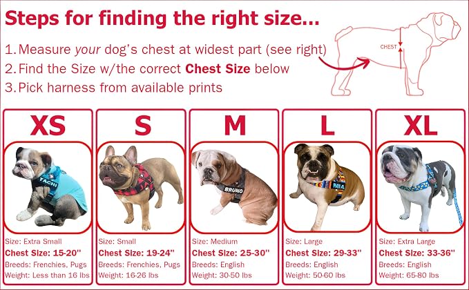 BULLHUG Adjustable Dog Harness– No Pull, No Choke – for English Bulldogs, French Bulldogs, Pugs & Broad-Chested Breeds – Easy, Safe Walks (Donuts, XL)