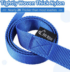 HIKISS Long Dog Leash Obedience Recall Training Agility Lead with Thickening Material for Large Dog - 15ft 20ft 30ft 50ft 100ft Training Leash(Blue 20ft)