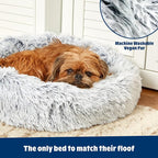 Barkbox Dog Bed, 2-in-1 Memory Foam Donut Cuddler Dog and Cat Bed, Calming Orthopedic Joint Relief Fur Crate Lounger for Pets, Machine Washable + Removable Cover, Waterproof Lining, Includes Toy | Calming Orthopedic Joint Relief Crate Lounger for Pets,...
