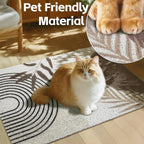 Cat Litter Mat Litter Trapping Mat, 33"x22" Waterproof Urine Proof Litter Box Mat Catcher Mat Non-Slip Washable for Kitty Kitten, Brown
