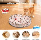 Cheerble Interactive Cat Toys 2 in 1, Automatic Moving Cat Ball with Tail & 7 Holes Play Mat, Hide and Seek Mouse Catching Game for Indoor Cats, Motion Activated Rechargeable Chirping Kitten Toys