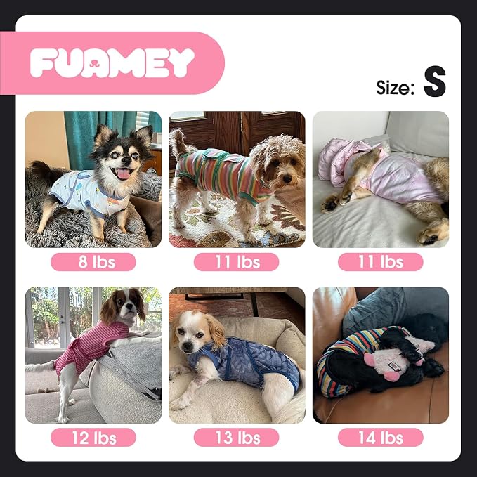 FUAMEY Recovery Suit for Dogs After Surgery,Soft Breathable Dog Bodysuit | E-Collar & Cone Alternative Surgical Suit,Male Female Dog Neuter Spay Suits Anti Licking Wounds Onesie Blue Tie Dye S