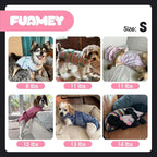 FUAMEY Dog Recovery Suit, Soft Surgical Suit for Dogs Onesie for Surgery | Cone Alternative after Surgery, Abdominal Wound Protector, Anti Lick Suit, Dog Onesie for Surgery Female Male Pink Leopard S