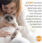 K&H Pet Products Kitty Sill Cat Window Perch for Large Cats, Orthopedic Window Hammock Bed Holds 40LBS, Washable Cover, Kitty Windowsill Bed Seat for Indoors - Gray Fleece, Unheated, 14 X 24in