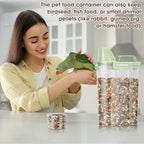 TBMax Small Dog Cat Food Storage Containers 2 Pack, Travel-Friendly Pet Food Container with Spout & Measuring Cup, Kid-Friendly Pet Feeding Dispenser, Portable Dog Treat Bird Seed Container