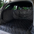 Bulldogology Cargo Mesh SUV Cargo Liner for Dogs – Waterproof Heavy Duty Pet Trunk Protector, 55″ x 106″ with Mesh Window & 60/40 Split Fit (XL, Black)