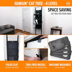 K&H Door Cat Tree, Over the Door Cat Furniture - Gray, Fits Doors <80in H