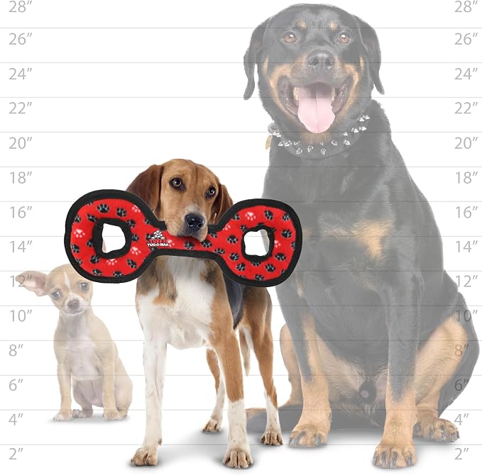 TUFFY® : 2 Pack TugOWar Dog Toy: Ultra Durable Plush Toy with Multiple Layers & Reinforced Seams, Washable and Floats, Original Construction