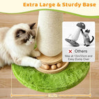 Homegroove Mushroom Cat Scratching Post, Sisal Post for Indoor Cats | Stable round base, anti-wobble, natural sisal rope, protects furniture, cute decor, easy assembly, for indoor cats