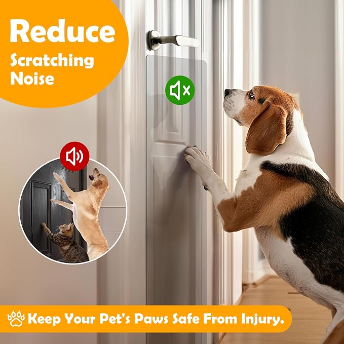 1 Pack 40 x 16 Heavy Duty Clear Door Protector Cat & Dog, Easy & Quick to Install Clear Anti Scratch Work on Wall, Window, Glass, Furniture Guard Indoor/Outdoor Cat Scratch Protectors