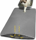 Cat Litter Mat 24x35 Inches, Honeycomb Double Layer Litter Trapping Mat, Waterproof Leakproof Urine Proof Cat Litter Box Mat for Cat Litter Box Area, Floor, Kitty Litter Rug