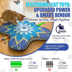 Interactive Cat Toys For Indoor Cats, Rechargeable Touch Automatic Cat Toy | Dual Wands Design, Sound On/Off Control, Non-Slip Suction Cups, Electronic Hide And Seek For Bored Kittens & Adult Cats