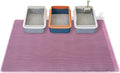 Cat Litter Box Mat-Super Large 47''x36'' Litter Trapping Mat for Cat-XXL Litterbox Matt for Floor-2 Layer Catcher Rug for Pet kitty Litterbox-Waterproof Urine Proof,Non-Slip,Pink